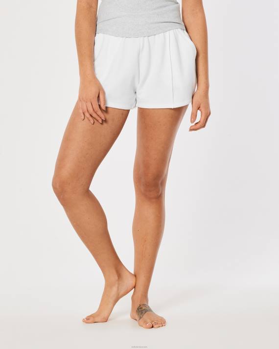 Hollister Kvinder gilly hicks active essentials fleeceshorts med høj talje 2H8Z628 bunde hvid