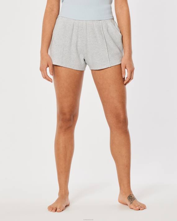 Hollister Kvinder gilly hicks active essentials fleeceshorts med høj talje 2H8Z698 bunde lys gråmeleret
