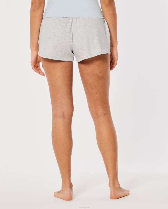 Hollister Kvinder gilly hicks active essentials fleeceshorts med høj talje 2H8Z698 bunde lys gråmeleret