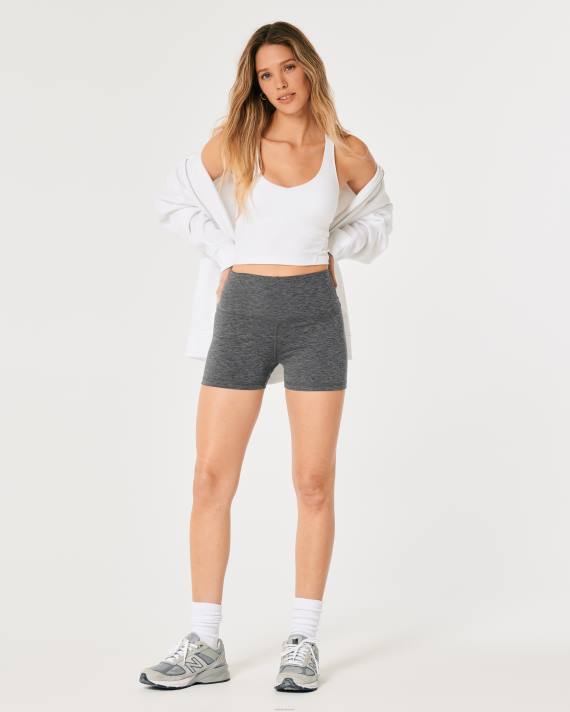 Hollister Kvinder gilly hicks aktiv genopladning højhus shortie 3\'\' 2H8Z625 bunde mørk gråmeleret
