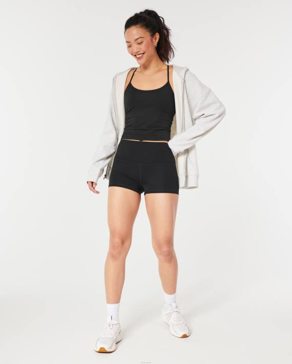 Hollister Kvinder gilly hicks aktiv genopladning high rise shorts 2\'\' 2H8Z668 bunde sort
