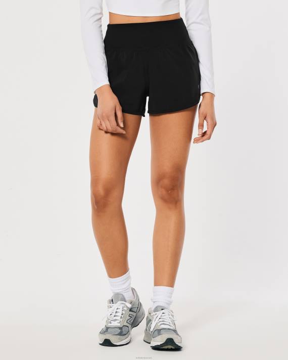 Hollister Kvinder gilly hicks aktive forede aktive shorts 3\'\' 2H8Z548 bunde sort