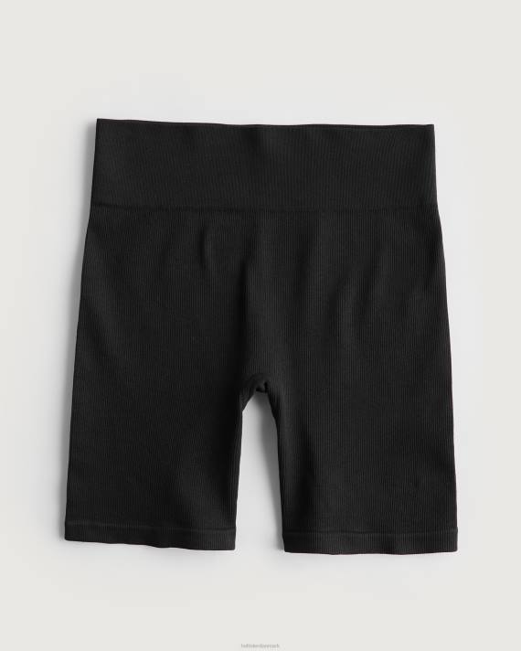 Hollister Kvinder gilly hicks aktive sømløse højhuse cykelshorts 7'' 2H8Z498 bunde sort
