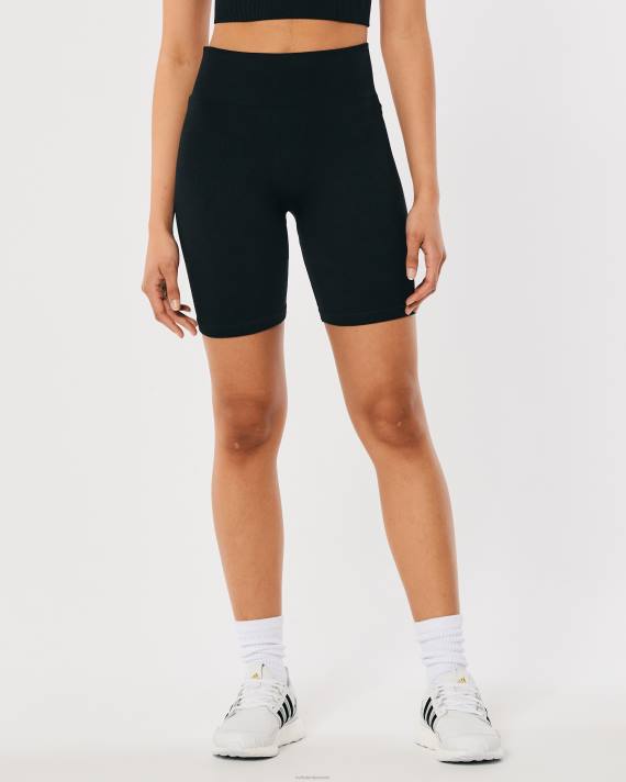 Hollister Kvinder gilly hicks aktive sømløse højhuse cykelshorts 7\'\' 2H8Z498 bunde sort