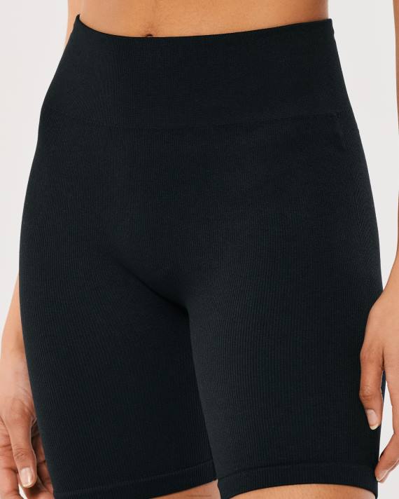 Hollister Kvinder gilly hicks aktive sømløse højhuse cykelshorts 7\'\' 2H8Z498 bunde sort