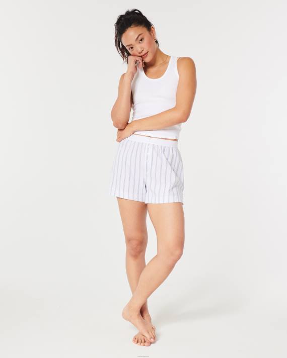 Hollister Kvinder gilly hicks boksere 2H8Z740 bunde lyseblå stribe
