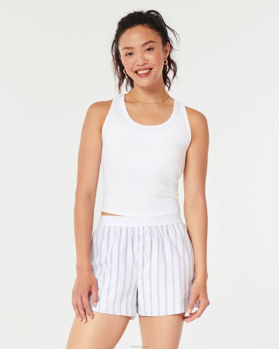 Hollister Kvinder gilly hicks boksere 2H8Z740 bunde lyseblå stribe