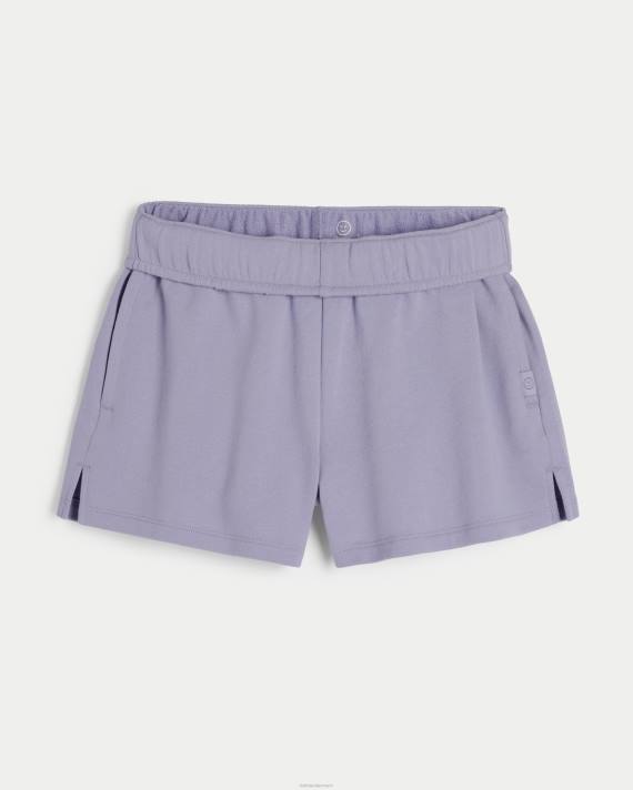 Hollister Kvinder gilly hicks fleeceshorts med rollover talje 2H8Z652 bunde lavendel
