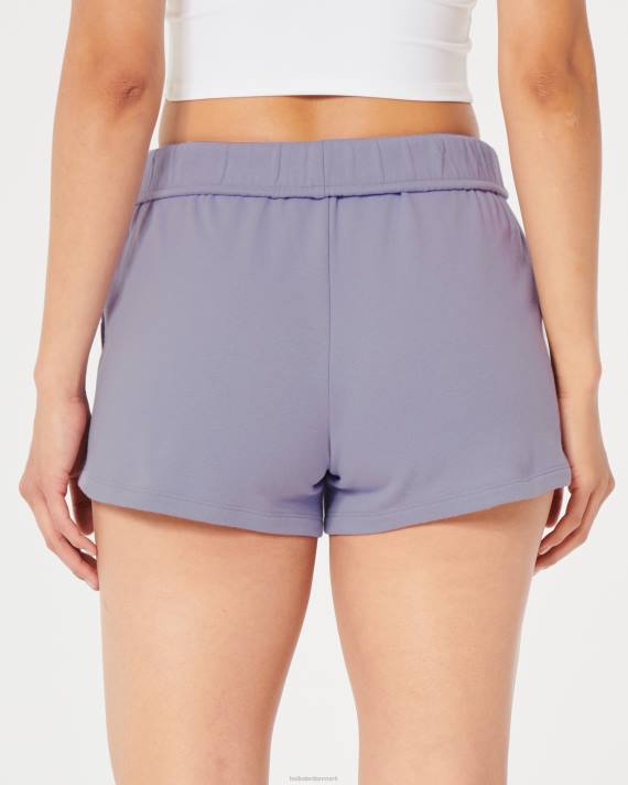 Hollister Kvinder gilly hicks fleeceshorts med rollover talje 2H8Z652 bunde lavendel