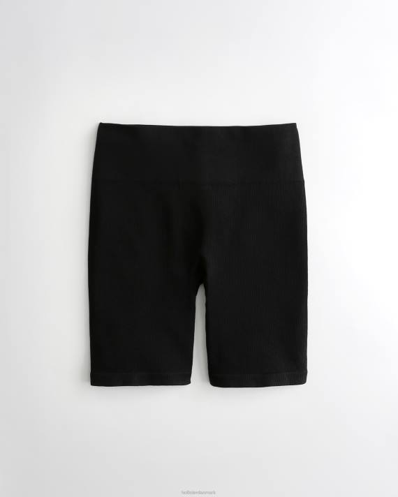 Hollister Kvinder gilly hicks go sømløse højhuse cykelshorts 2H8Z791 bunde sort