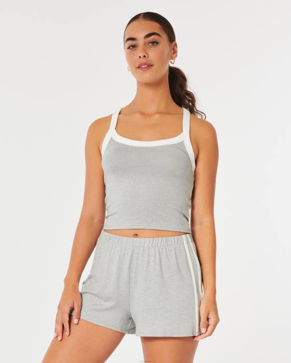 Hollister Kvinder gilly hicks hyggelige shorts 2H8Z731 bunde lys gråmeleret