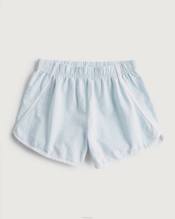 Hollister Kvinder gilly hicks lette vævede shorts 2H8Z787 bunde lyseblå