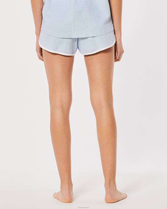 Hollister Kvinder gilly hicks lette vævede shorts 2H8Z787 bunde lyseblå