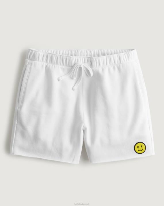 Hollister Kvinder gilly hicks smile-serie fleeceshorts med logo 2H8Z1408 bunde hvid