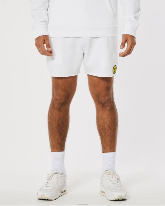 Hollister Kvinder gilly hicks smile-serie fleeceshorts med logo 2H8Z1408 bunde hvid
