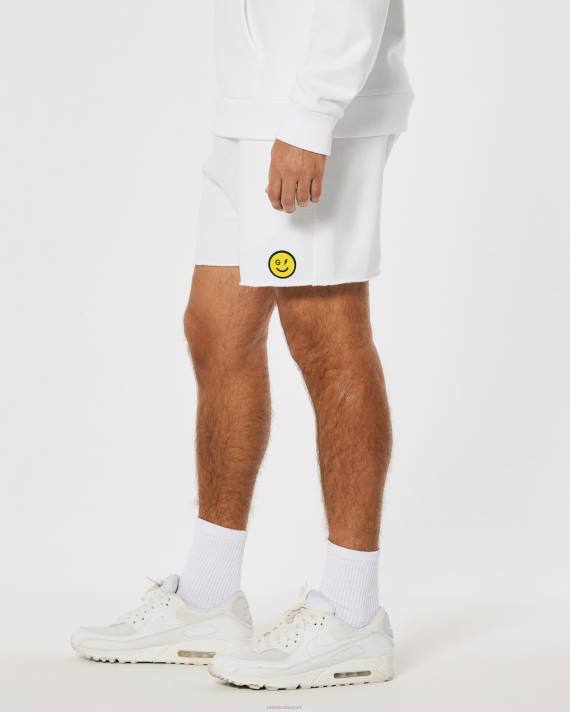Hollister Kvinder gilly hicks smile-serie fleeceshorts med logo 2H8Z1408 bunde hvid