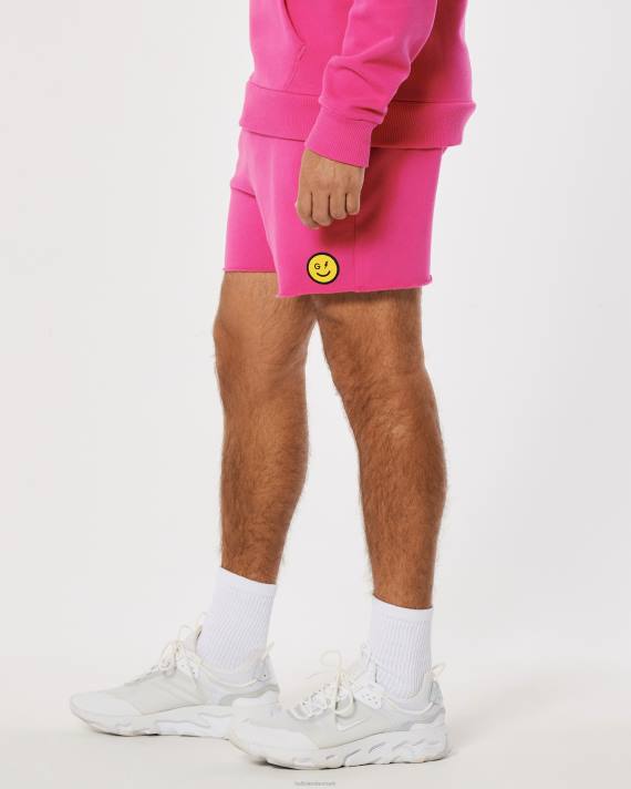 Hollister Kvinder gilly hicks smile-serie fleeceshorts med logo 2H8Z1409 bunde mørk pink