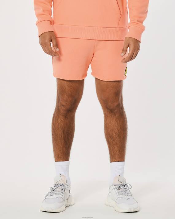 Hollister Kvinder gilly hicks smile-serie fleeceshorts med logo 2H8Z1410 bunde koral