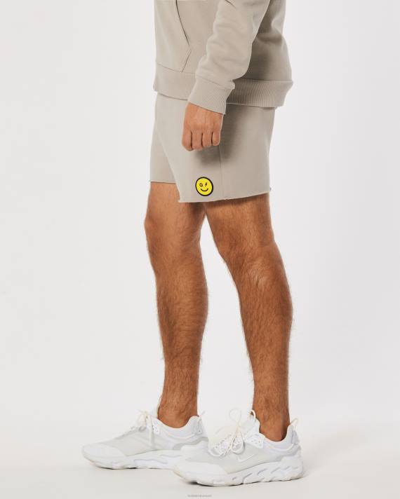 Hollister Kvinder gilly hicks smile-serie fleeceshorts med logo 2H8Z1411 bunde lysebrun