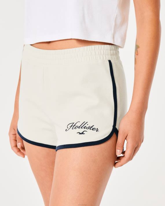 Hollister Kvinder high-rise strik logo shorts 2H8Z708 bunde fløde