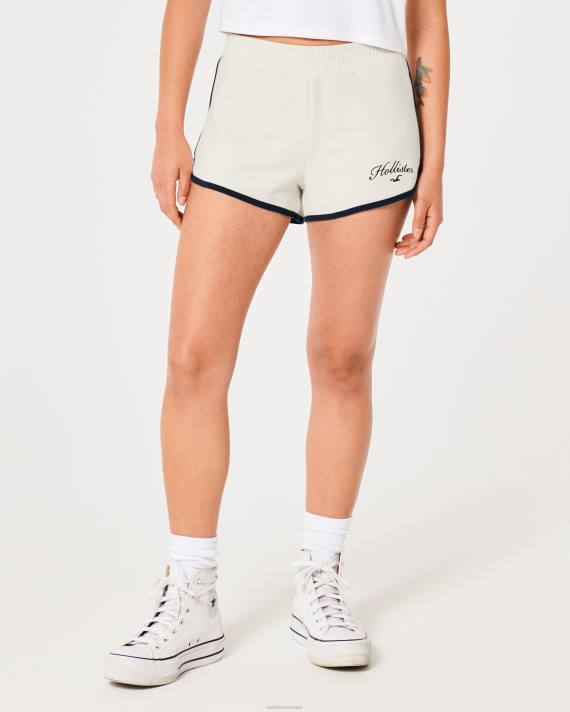 Hollister Kvinder high-rise strik logo shorts 2H8Z708 bunde fløde