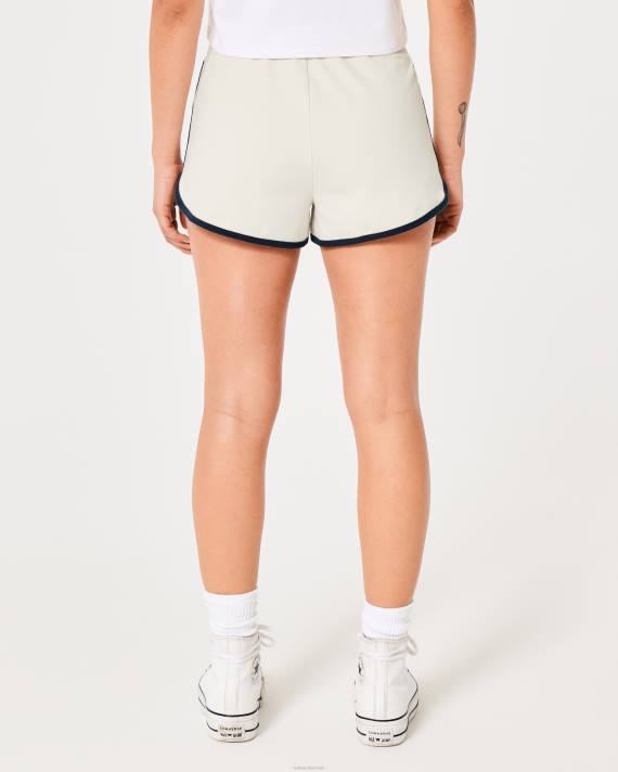 Hollister Kvinder high-rise strik logo shorts 2H8Z708 bunde fløde