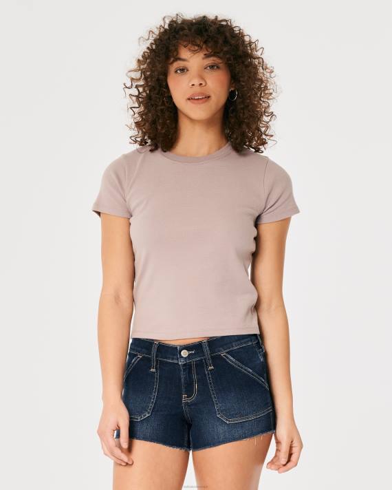Hollister Kvinder lav talje mørk vask denimshorts 3\'\' 2H8Z738 bunde mørk vask