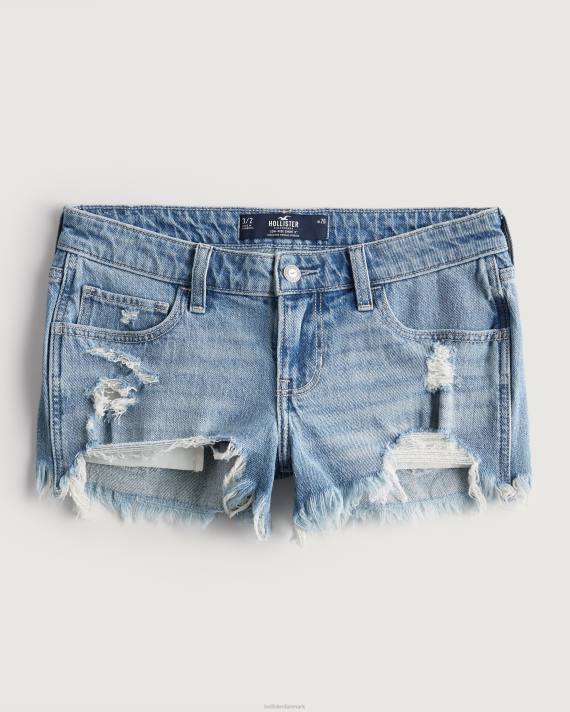 Hollister Kvinder lav talje ripped let vask denim shorts 3'' 2H8Z543 bunde let rippet vask