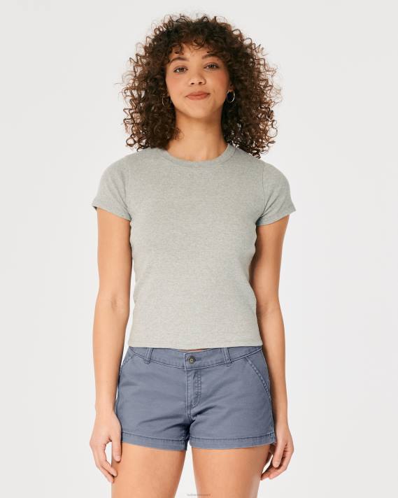 Hollister Kvinder lav talje twill chino shorts 3\'\' 2H8Z478 bunde blå