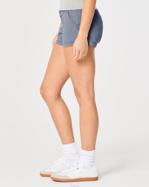 Hollister Kvinder lav talje twill chino shorts 3\'\' 2H8Z478 bunde blå