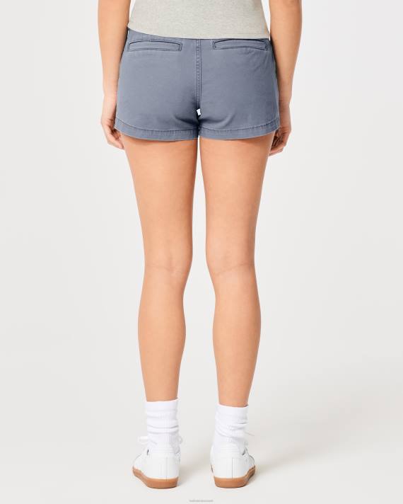Hollister Kvinder lav talje twill chino shorts 3\'\' 2H8Z478 bunde blå
