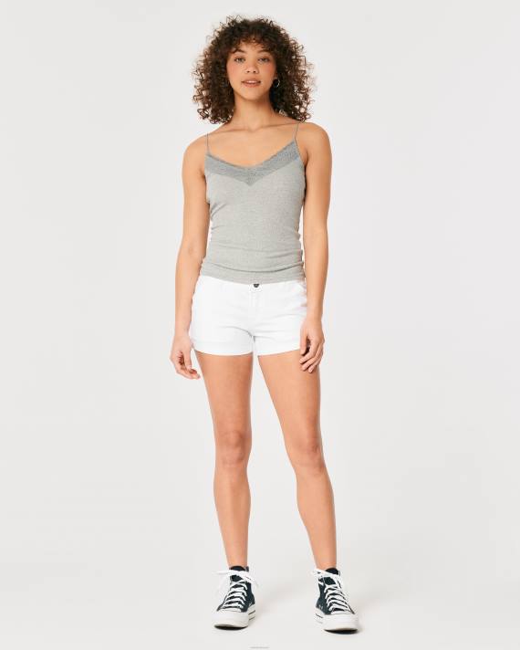 Hollister Kvinder lav talje twill chino shorts 3\'\' 2H8Z481 bunde hvid