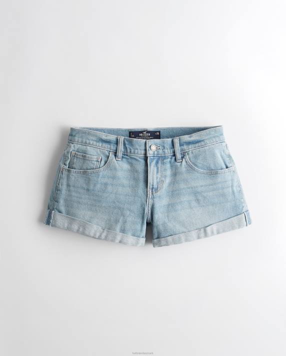 Hollister Kvinder lavtaljede letvaskede vintage baggy denimshorts 2H8Z621 bunde medium