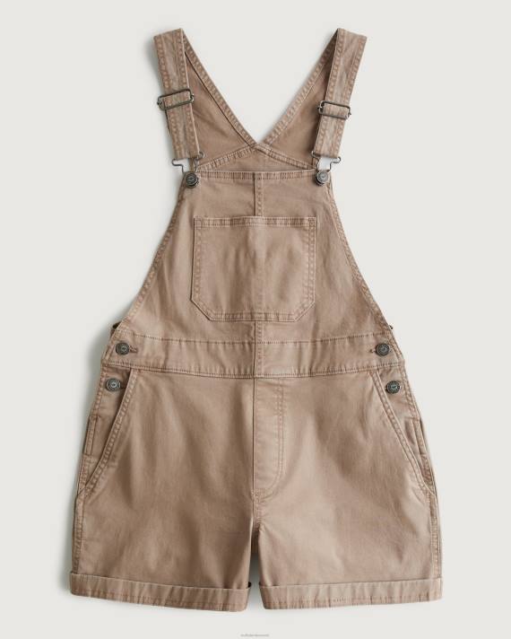 Hollister Kvinder twill shortalls 2H8Z642 bunde lysebrun