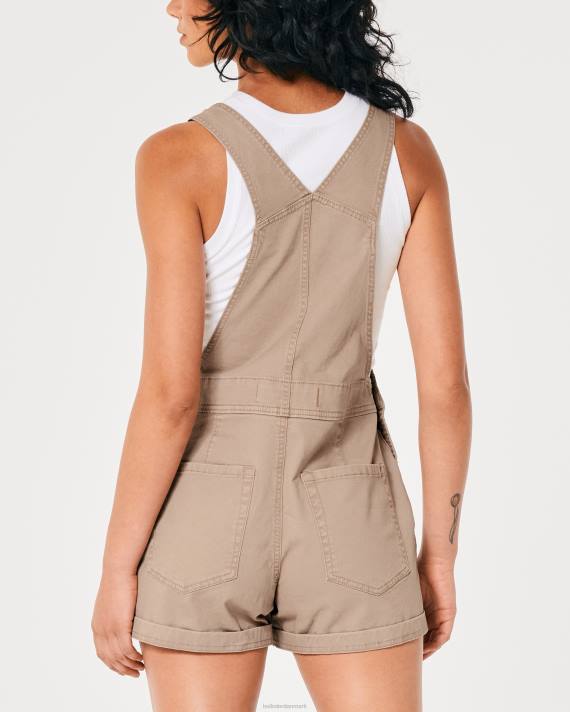 Hollister Kvinder twill shortalls 2H8Z642 bunde lysebrun