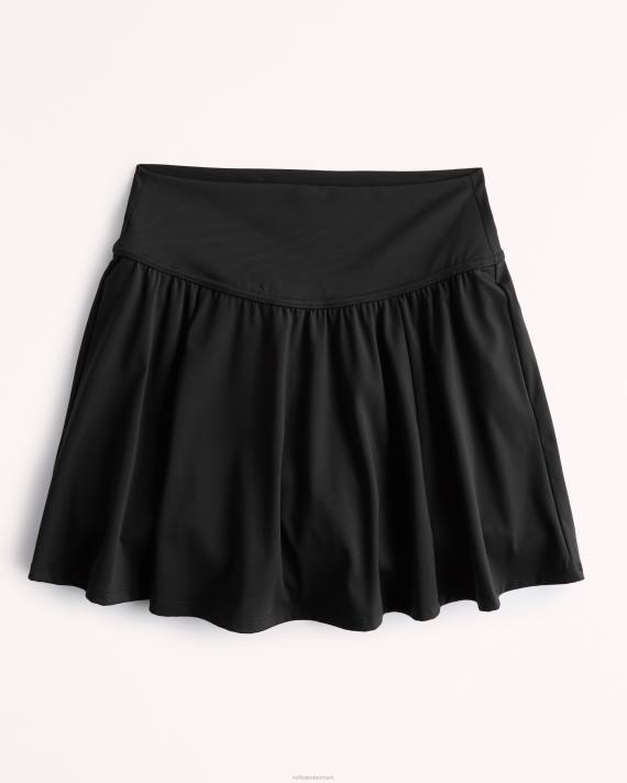 Hollister Kvinder gilly hicks aktiv energiser ultra højhus flutter skortie 2H8Z542 bunde sort