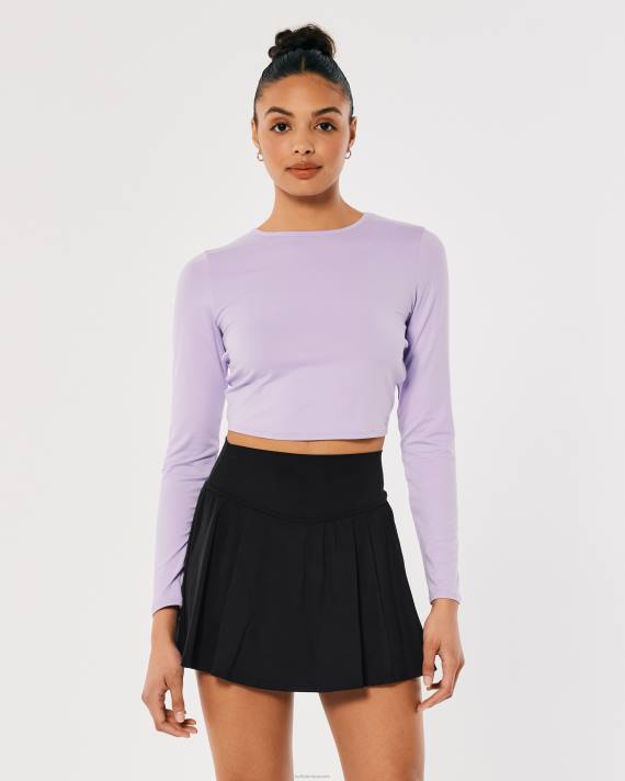 Hollister Kvinder gilly hicks aktiv energiser ultra højhus flutter skortie 2H8Z542 bunde sort