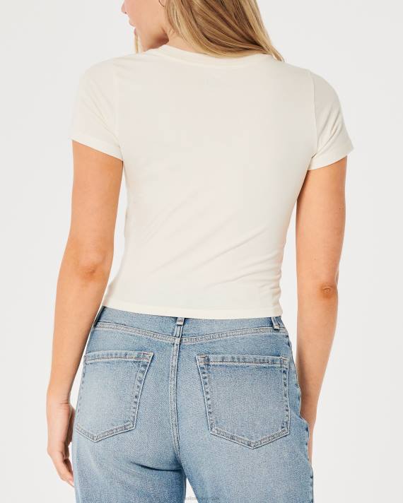 Hollister Kvinder tiger grafisk baby t-shirt 2H8Z217 toppe fløde tiger