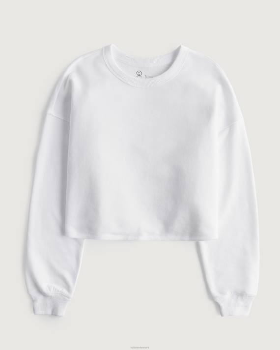 Hollister Kvinder gilly hicks active essentials sweatshirt med rund hals 2H8Z206 toppe hvid