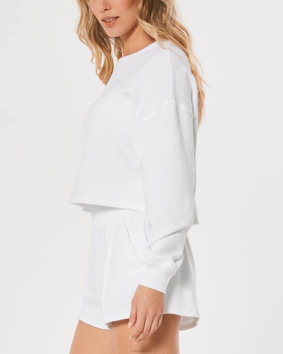 Hollister Kvinder gilly hicks active essentials sweatshirt med rund hals 2H8Z206 toppe hvid