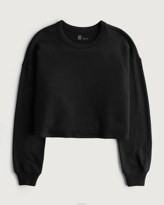 Hollister Kvinder gilly hicks active essentials sweatshirt med rund hals 2H8Z215 toppe sort