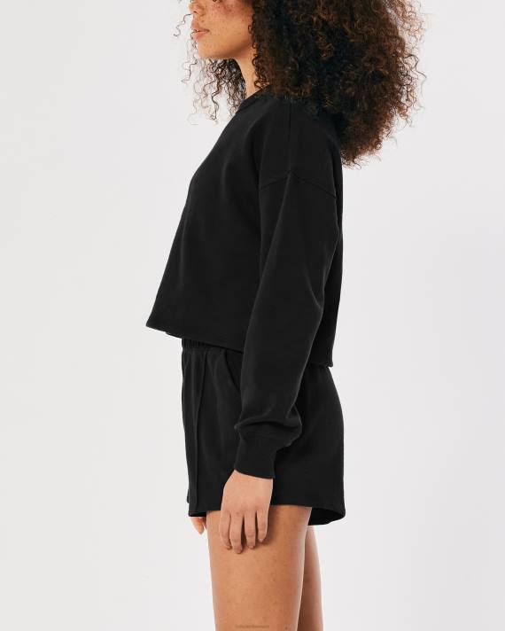 Hollister Kvinder gilly hicks active essentials sweatshirt med rund hals 2H8Z215 toppe sort