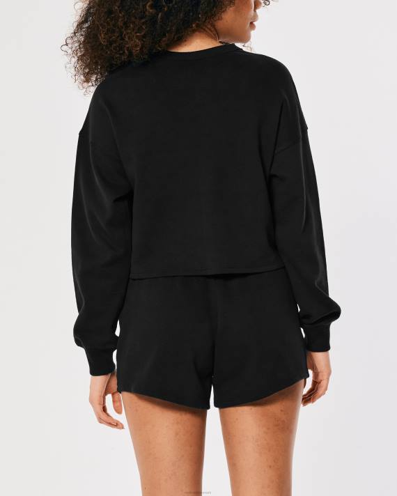 Hollister Kvinder gilly hicks active essentials sweatshirt med rund hals 2H8Z215 toppe sort