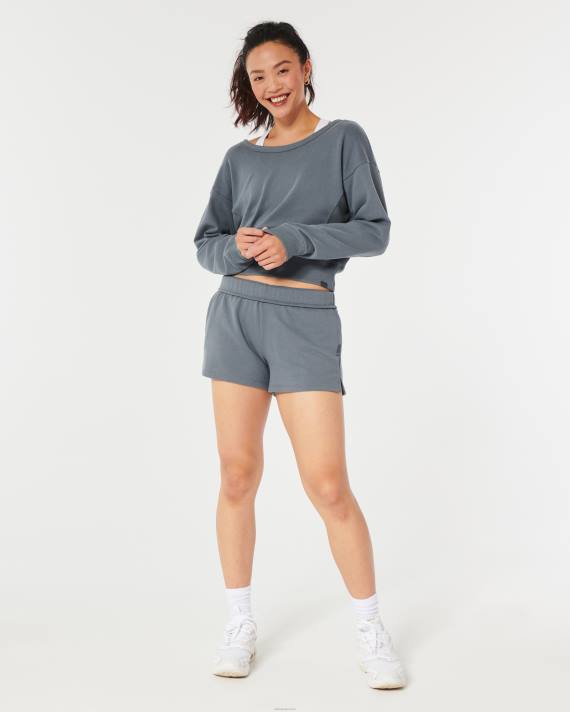 Hollister Kvinder gilly hicks crew sweatshirt med åben ryg 2H8Z253 toppe blå grå