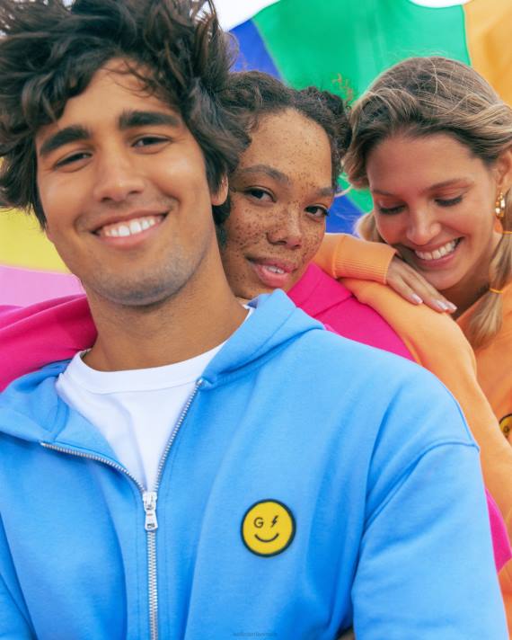 Hollister Kvinder gilly hicks smile-serie hættetrøje med fuld lynlås 2H8Z441 toppe blå