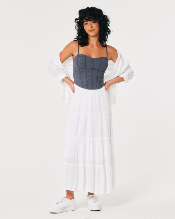 Hollister Kvinder blondesøm sweetheart cami 2H8Z263 toppe flåde