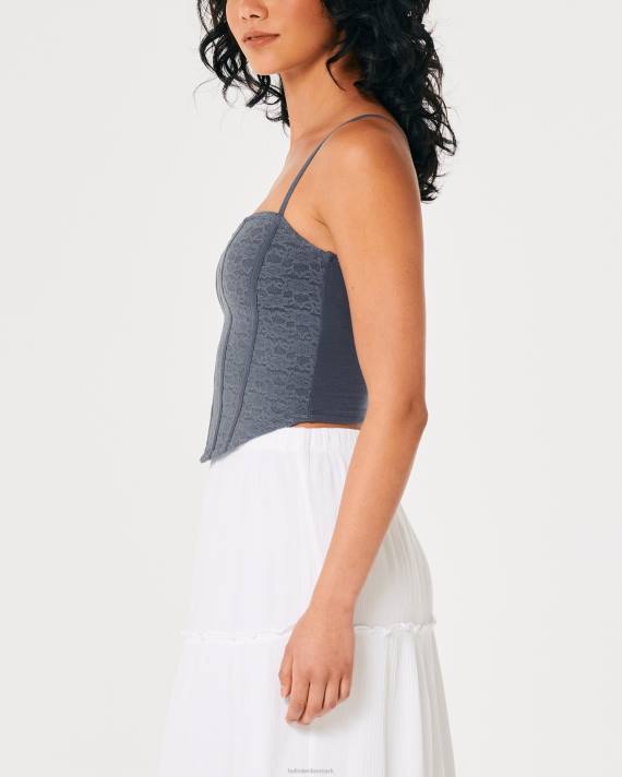 Hollister Kvinder blondesøm sweetheart cami 2H8Z263 toppe flåde