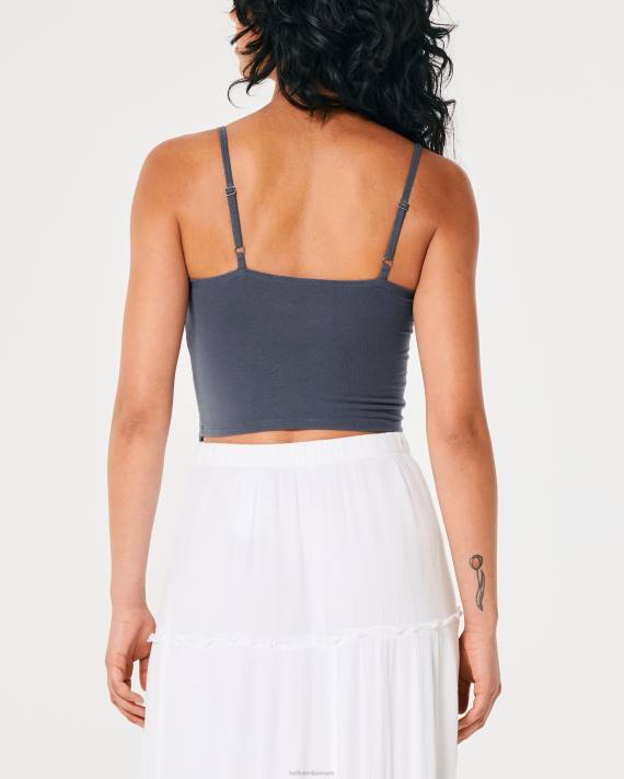 Hollister Kvinder blondesøm sweetheart cami 2H8Z263 toppe flåde