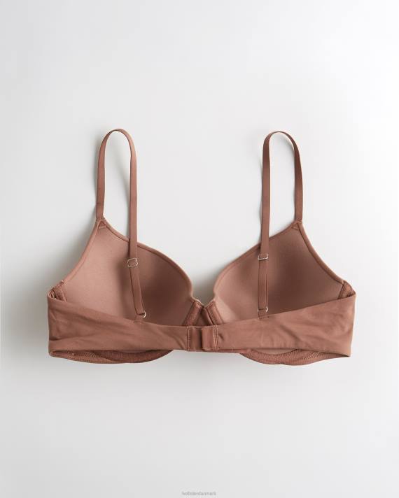 Hollister Kvinder gilly hicks bar komfort push-up t-shirt bh 2H8Z458 toppe Brun