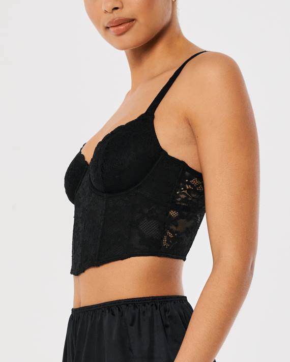 Hollister Kvinder gilly hicks blonde bustier 2H8Z97 toppe sorte blonder